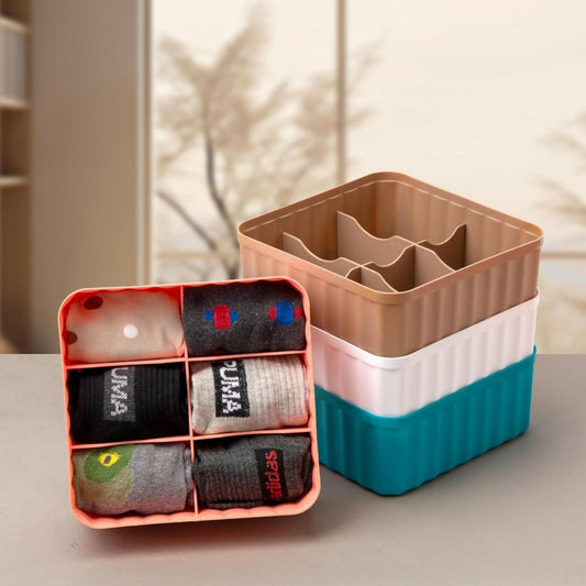 6-Compartment Wardrobe Organizer pack of 4